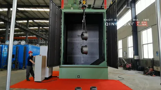 Macchina automatica per la granigliatura a gancio più venduta per getti di piccole e medie dimensioni