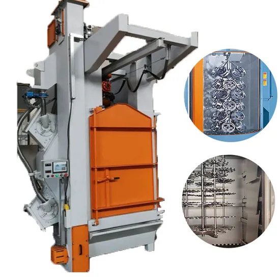 Macchina per sabbiatura a gancio a prezzo di fabbrica di Qingdao per la pulizia di piccole parti metalliche